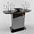 Black & Gold Console Set: Elegant Decor 3D model small image 1