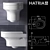 Italian Hatria Daytime Toilet: Sleek, Stylish Design 3D model small image 2