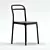 Sleek Tugo Black Chair 3D model small image 1