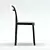 Sleek Tugo Black Chair 3D model small image 3