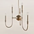 Modern Brass Chandelier 3D model small image 1