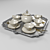 Elegant Art Deco Coffee Set 3D model small image 1