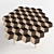 Modern Wooden Patterned Table | Stylish Home Décor 3D model small image 1