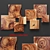 Modern Square Wall Art Set 3D model small image 1