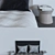 Modern Bed Set with Matching Nightstands 3D model small image 3