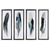 Feathered Beauty Wall Art: Set of 4 3D model small image 1