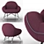 Sleek Spoutnik Armchair: French Elegance 3D model small image 2