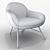 Sleek Spoutnik Armchair: French Elegance 3D model small image 3