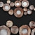 Modern Circle Cluster Wall Art 3D model small image 2