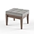 Contemporary Upholstered Seating Stool 3D model small image 1