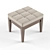 Contemporary Upholstered Seating Stool 3D model small image 2