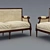 Stylish Genoveva Sofa & Chair 3D model small image 3