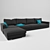 Corona Corner Sofa Set 3D model small image 2