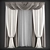 Elegant Classic Style Curtains 3D model small image 1