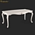 Carpenter White Long Dining Table 3D model small image 1