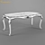 Carpenter White Long Dining Table 3D model small image 3