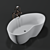 Stylish Freestanding Bathtub by KASH 3D model small image 1