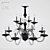 Elegant Crystal Iris Chandelier 3D model small image 1