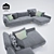 Modern Comfort: Sister Ray Chaise Lounge 3D model small image 1