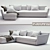 Adagio Corner Sofa: Designer Daniel Libeskind 3D model small image 1