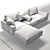 Elegant Carlton Corner Sofa 3D model small image 3