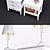 Elegant White Bedside Table 3D model small image 3