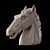 Elegant Equestrian Wall Decor 3D model small image 1