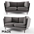 Comfortable and Chic Wes Sofa 3D model small image 1