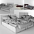 OrthoComfort Beds with Luxury Linens 3D model small image 3