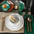 Elegant 2012 Dish Set 3D model small image 1