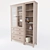 Hemnes Display Cabinet with Drawers Tall and Elegant Storage Solution Stylish Hemnes Shelving Unit Versatile and Space 3D model small image 2