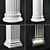 Set of 4 Elegant Columns 3D model small image 2