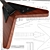 Innovative Arrow-Shaped Flying-V Guitar 3D model small image 2