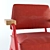 Retro Jean Prouvé Bridge Chair 3D model small image 2