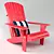 Classic Adirondack Chair: Timeless Outdoor Comfort 3D model small image 1