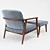 Zio Lounge Chair: Elegant Oak Lounge Chair by MOOOI 3D model small image 2
