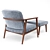 Zio Lounge Chair: Elegant Oak Lounge Chair by MOOOI 3D model small image 5