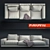 Flexform Big Bob Sofa - 105x288x70cm 3D model small image 1