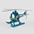 3dsmax 2015 Vray Helicopter Toy 3D model small image 1