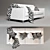 James Milano 2-Seater Sofa Bed 3D model small image 2