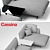 Cassina 550 Beam Sofa: Modern Comfort 3D model small image 3