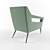 Elegant Chantal Munna Armchair 3D model small image 2