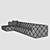 Sleek Longhi Sofa 3D model small image 2