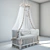 Modern Baby Bed with Bedding & Canopy 3D model small image 2