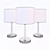 Modern Chrome Table Lamp 3D model small image 2