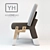 Versatile Yh Armchair for Modern Interiors 3D model small image 2
