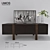 Umos 2016 TV Stand: Sturdy Wooden Table with 4 Swing Doors 3D model small image 1