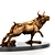 Bronze Bull Sculpture 3D model small image 1