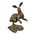 2021 Rabbit Figurine 3D model small image 1