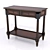 Powell Masterpiece Serpentine Console: Antique Black, 2 Drawers 3D model small image 1